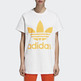 Adidas Originals Big Trefoil Oversize Tee W (White/Real Gold)