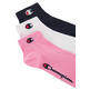 Champion C Logo Quarter Socks 3 Pairs "Pink"