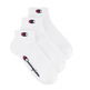 Champion C Logo Quarter Socks 3 Pairs "White"