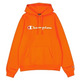 Champion Embroidered Big Logo Fleece Hoodie "Orange"