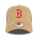 New Era MLB Boston Red Sox Cord 9FORTY E-Frame Adjustable Trucker Cap "Beige"