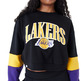 New Era NBA LA Lakers Womens Colour Block Crop Crew Neck Sweatshirt