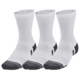 UA Unisex Performance Cotton 3-Pack Mid-Crew Socks "White-Pitch Gray"