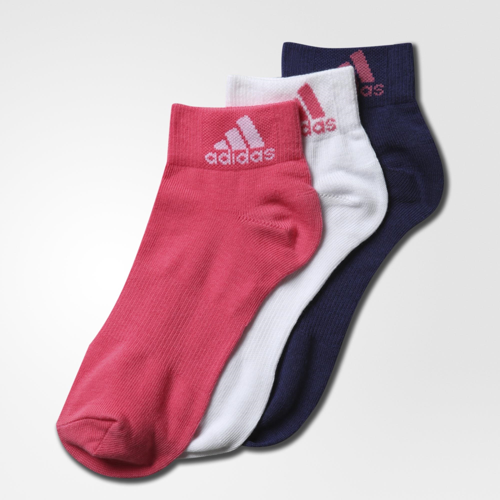 Adidas Calcetines Cortos Performance 3PP (purpura/rosa/blanco)