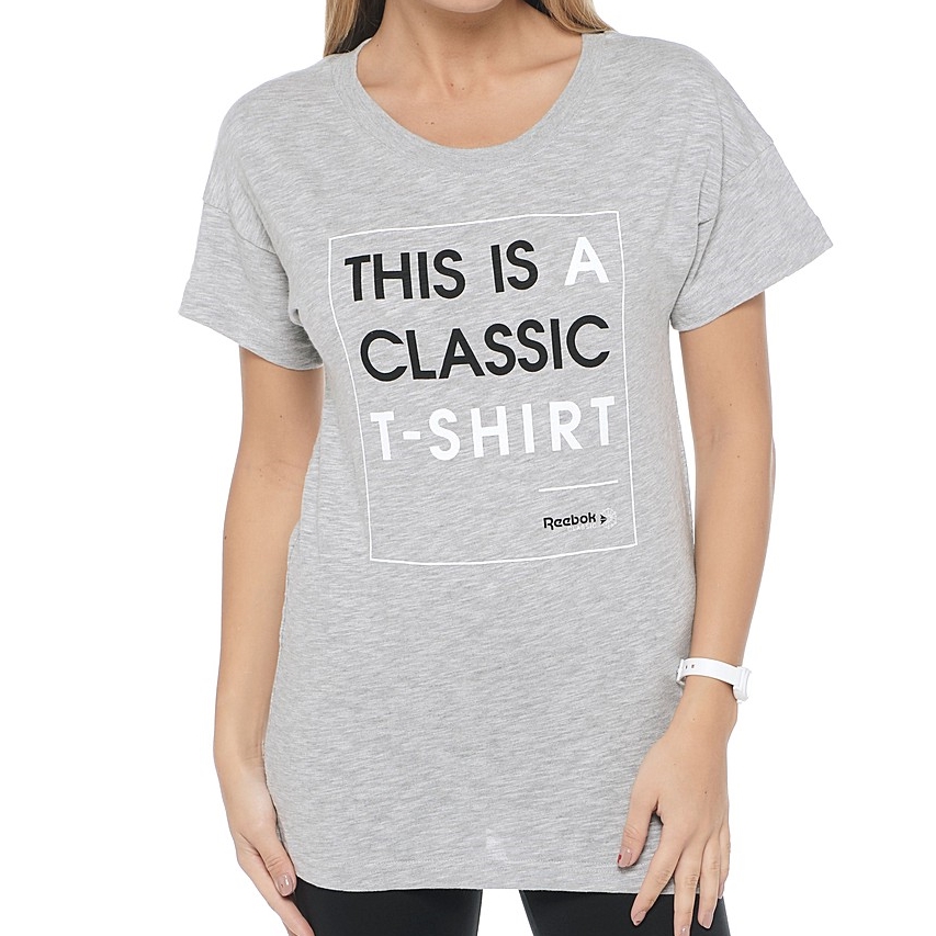 camiseta reebok classic gris