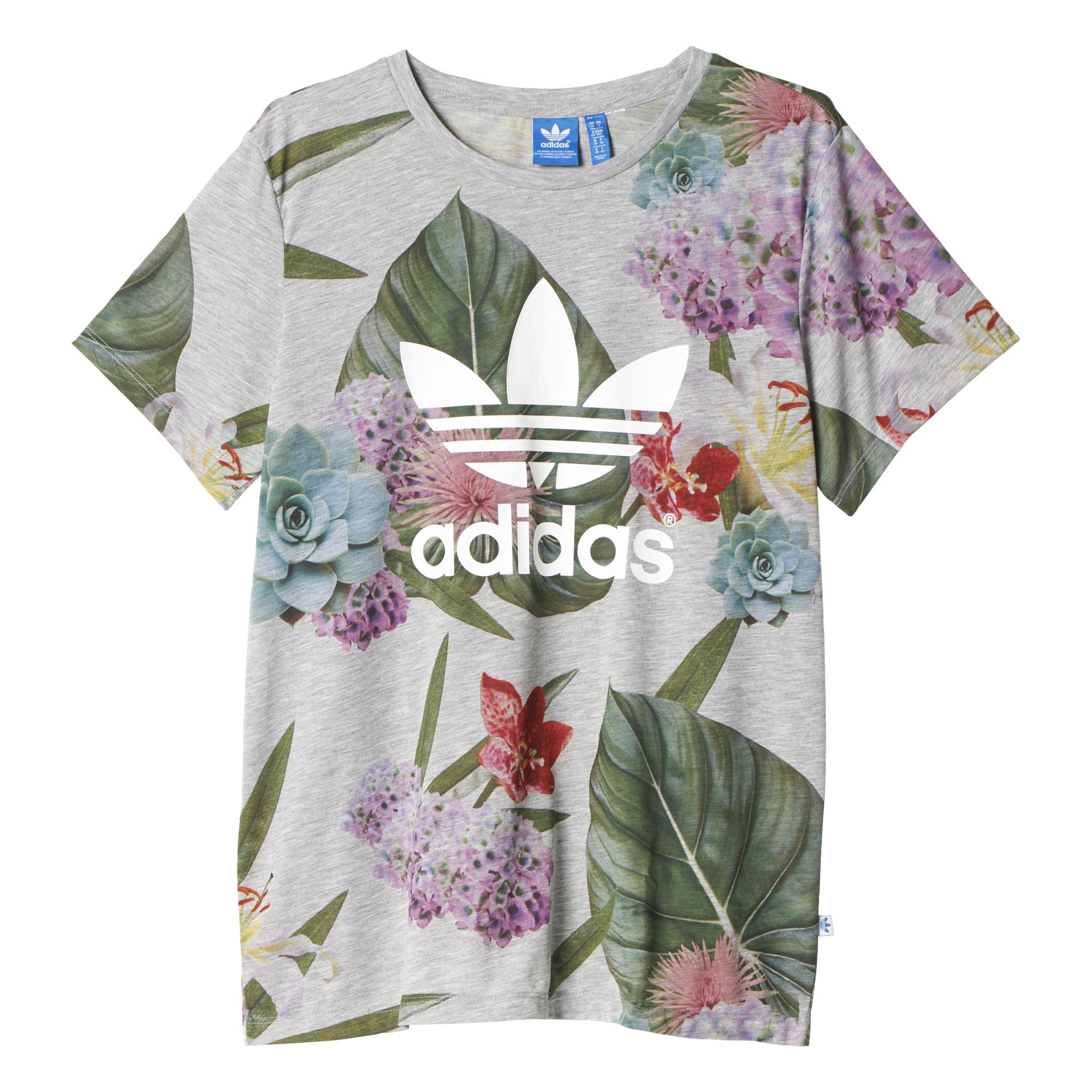 camiseta adidas mujer flores