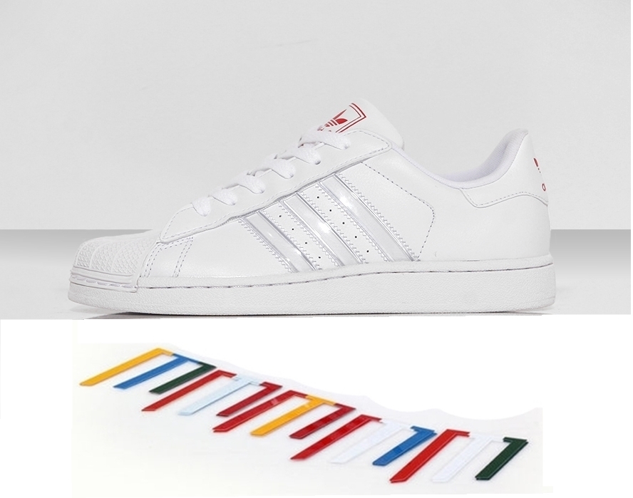 Adidas superstar 2 2025 blancas y rojas