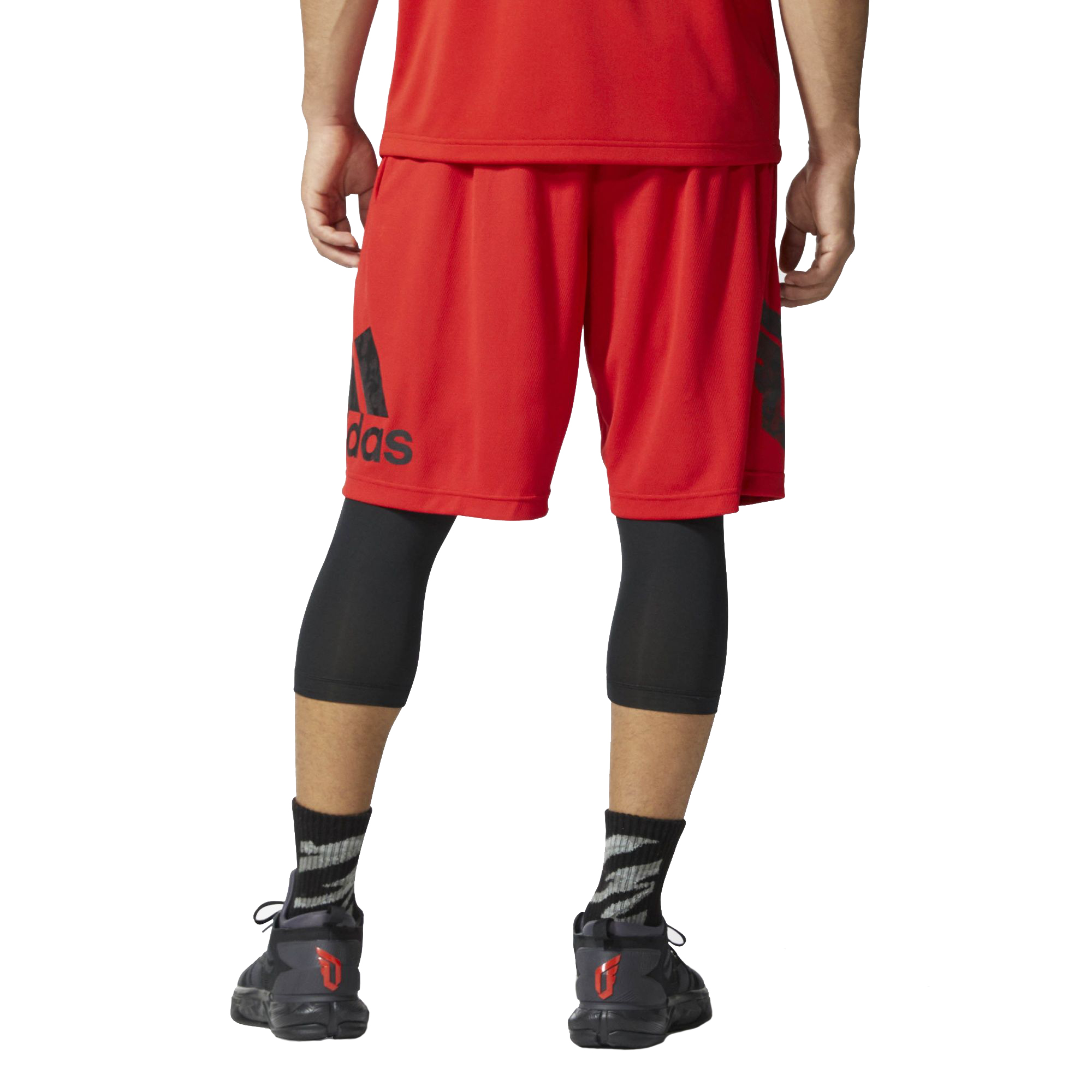 Adidas Dame Foundation Two-in-One Shorts Scarlet