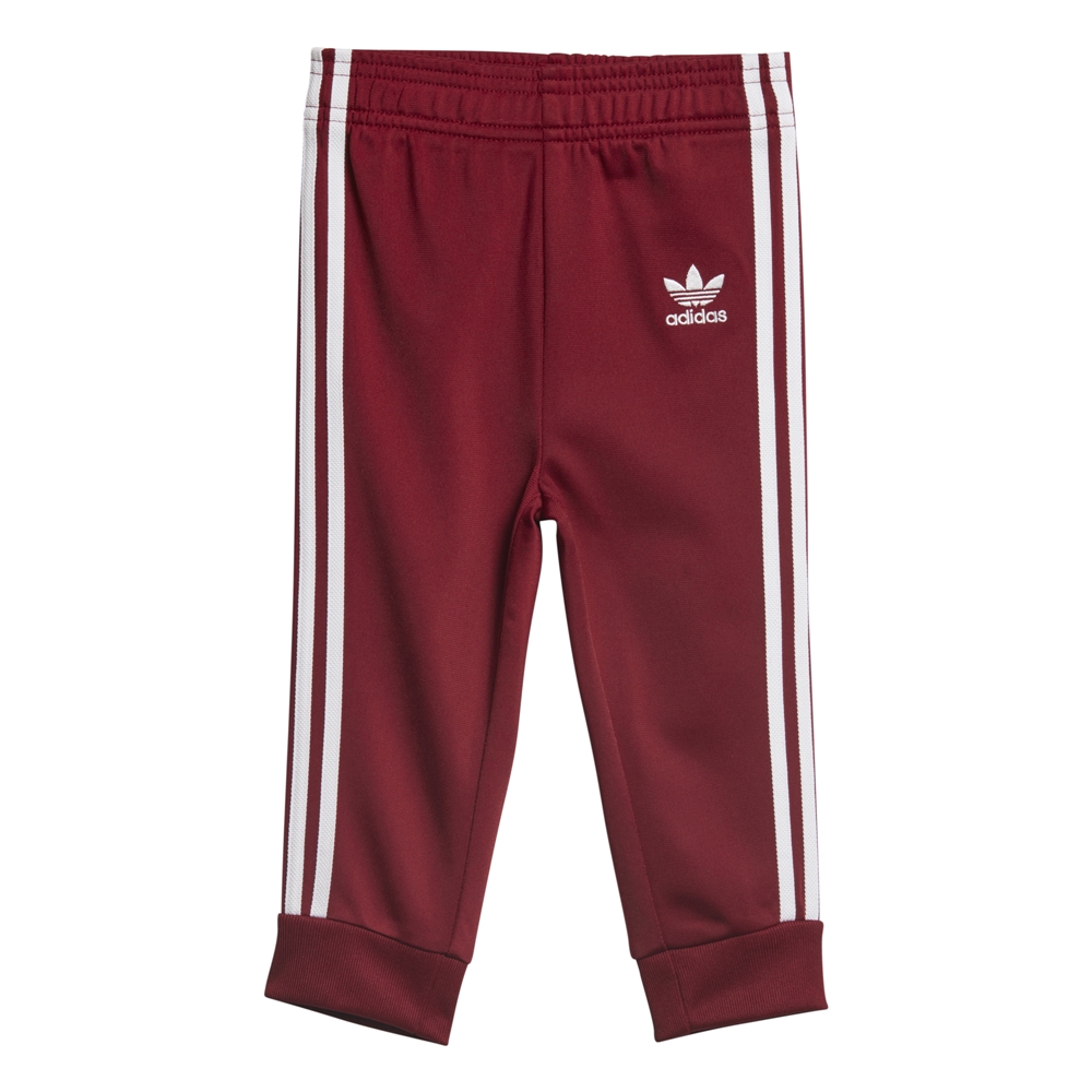 Baby burgundy adidas on sale tracksuit