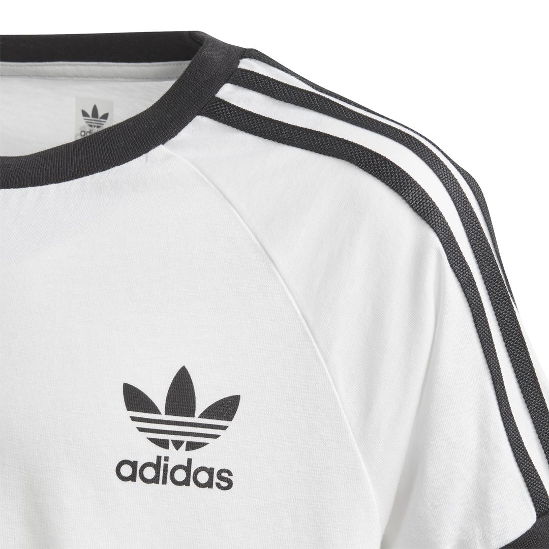 adidas Originals 3 STRIPES TEE JUNIOR UNISEX - T-shirt imprimé -  white/blanc 