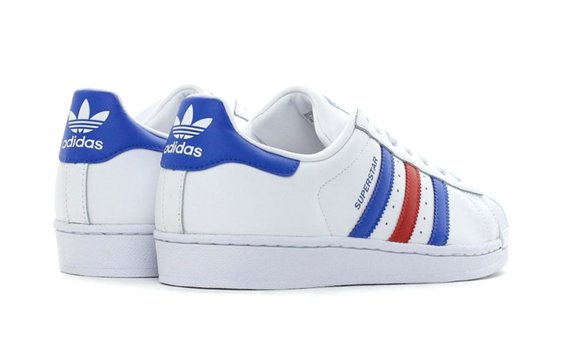 Adidas superstar foundation red blue best sale