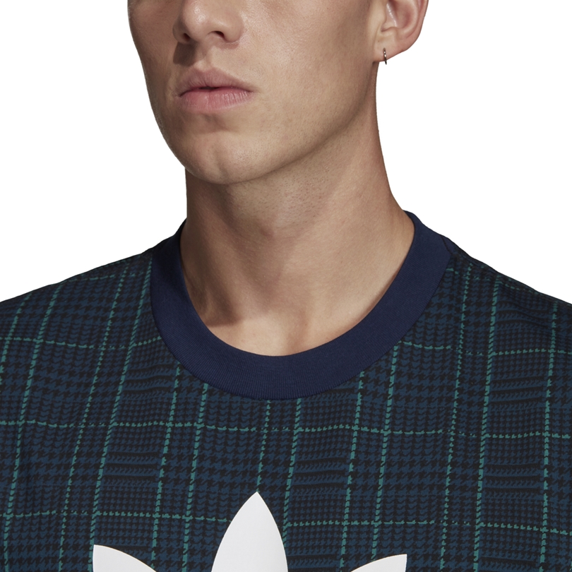 Adidas originals tartan t shirt clearance navy