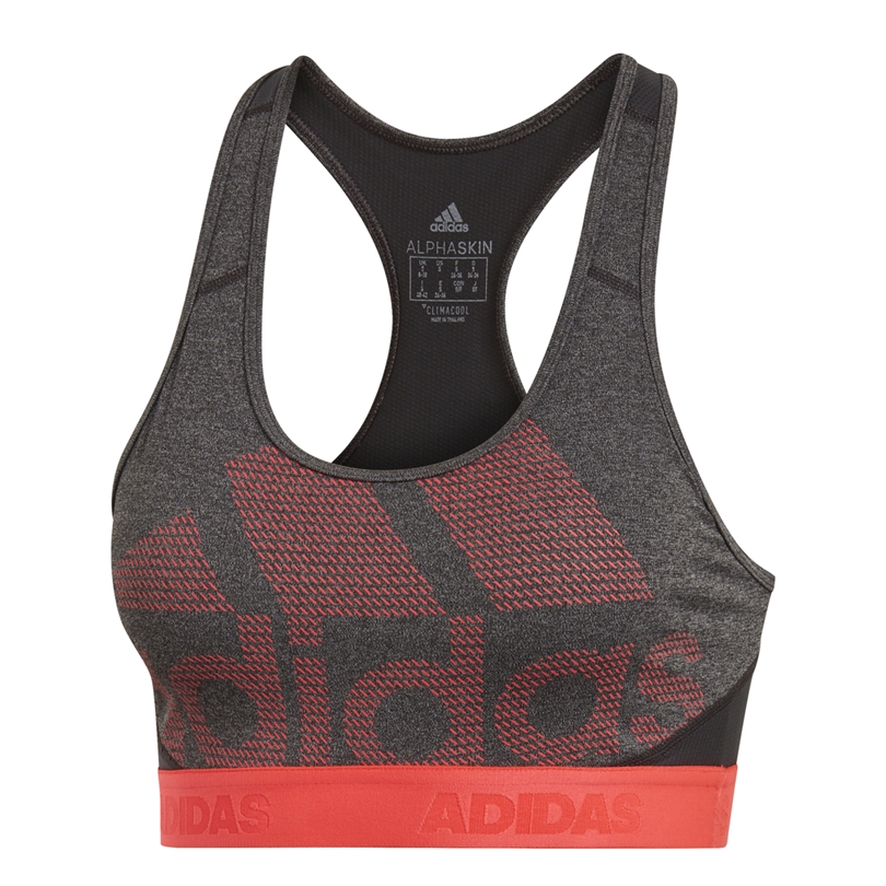 Adidas Training Don't Rest Alphaskin Bra (dark grey/red)