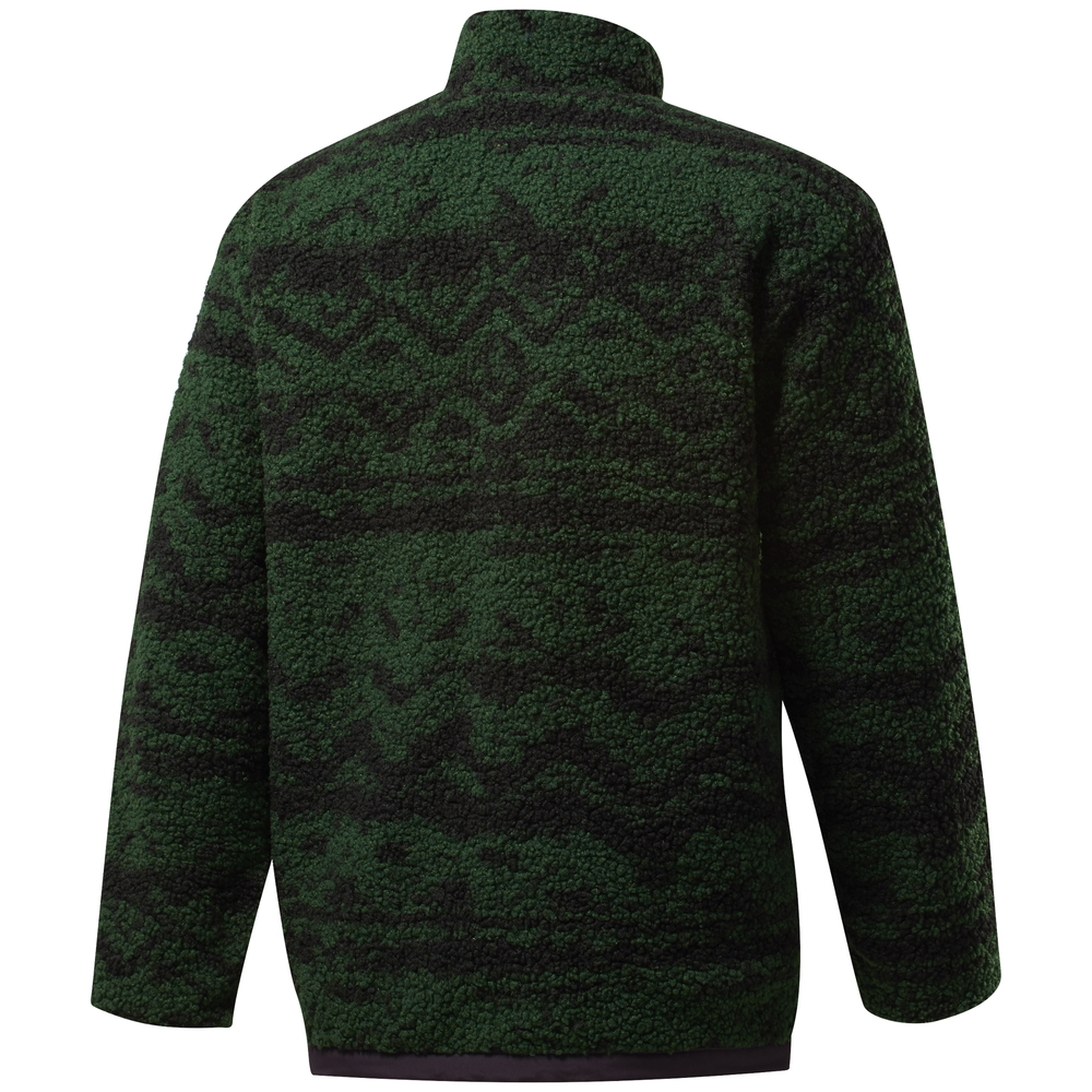 Reebok classics printed half zip fleece jacket in green sale