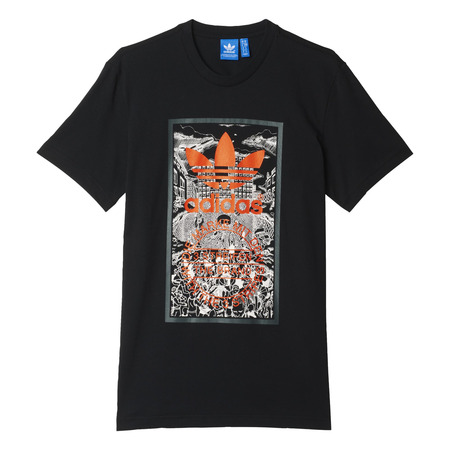 Adidas Originals Camiseta Hand Drawn Basketball (negro/naranja)