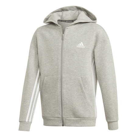 Adidas Junior YB MH 3-Stripes Full Zip Hoodie