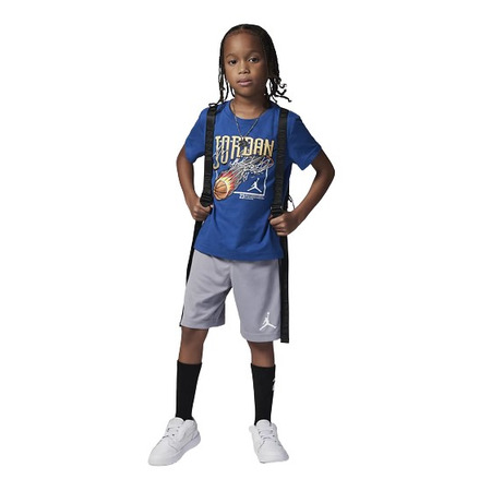 Conjunto Jordan Infants JDB Court Air Tee + Short Mesh Set "Cemen Grey-True Blue"