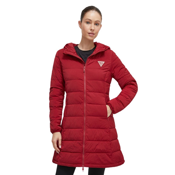 Guess Aleta Long Puffer Jacket "Bordeaux"