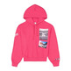 Champion MLB Rochester Autenthic LA Dodgers Print Logo Crop Hoodie "Pink Fuchsia "