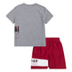 Conjunto Jordan Kids JDB Jumpman Wrap Logo Tee and Short Set "Gym red-Carbono"