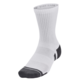 UA Unisex Performance Cotton 3-Pack Mid-Crew Socks "White-Pitch Gray"